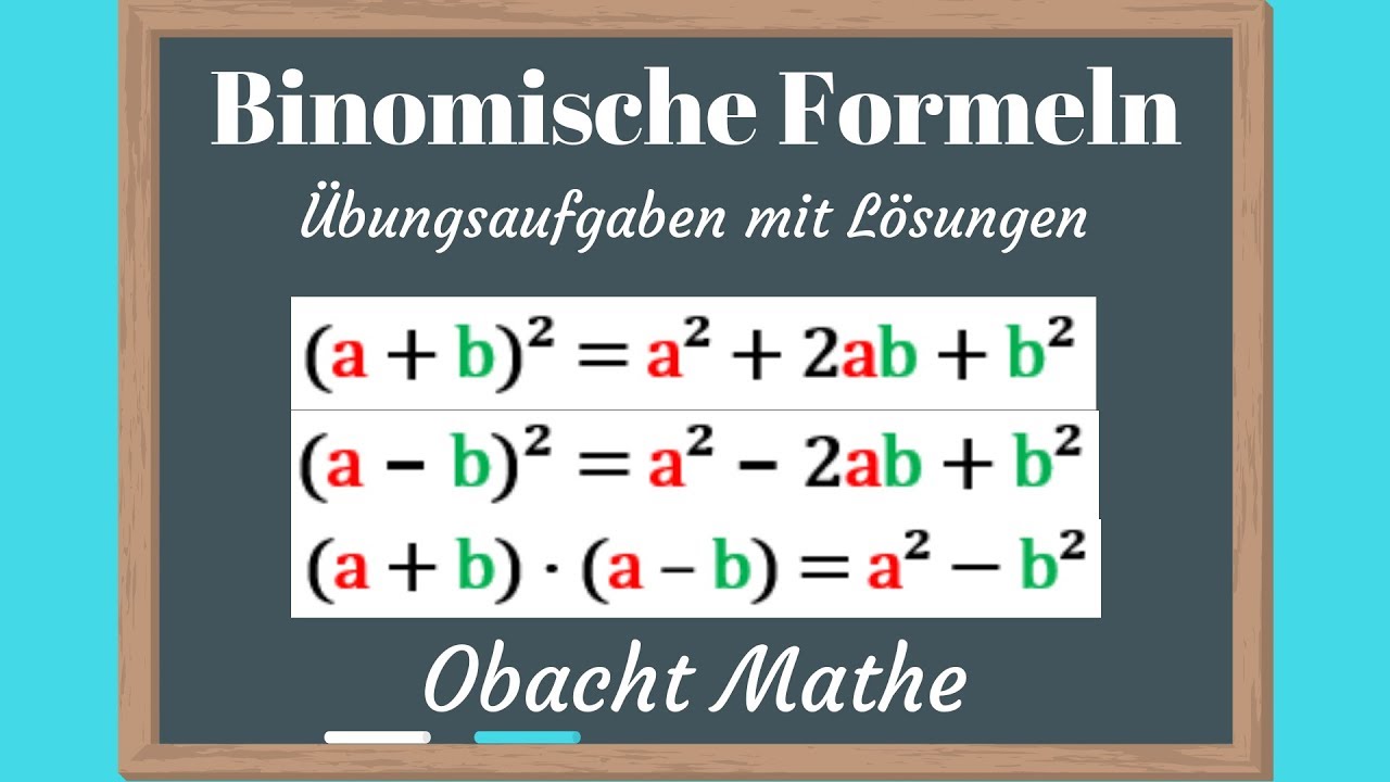Binomische Formeln übungen Mit Lösung www.youtube.com