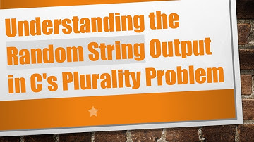 Understanding the Random String Output in C