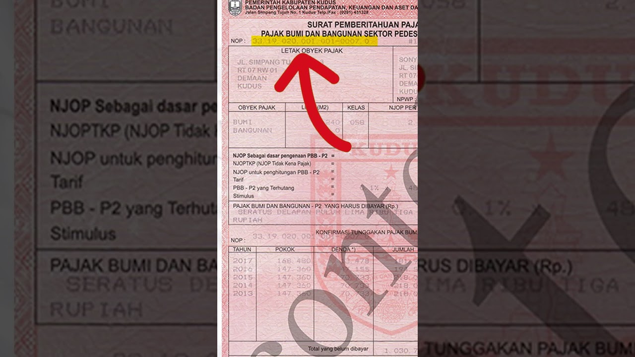 Cara cek jumlah Pajak PBB yang harus dibayarkan