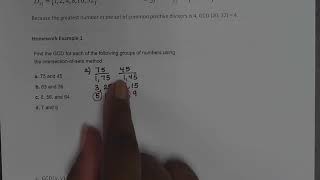 MATH 2113 Section 4-3 Greatest Common Divisor and Least Common Multiple - Part 1