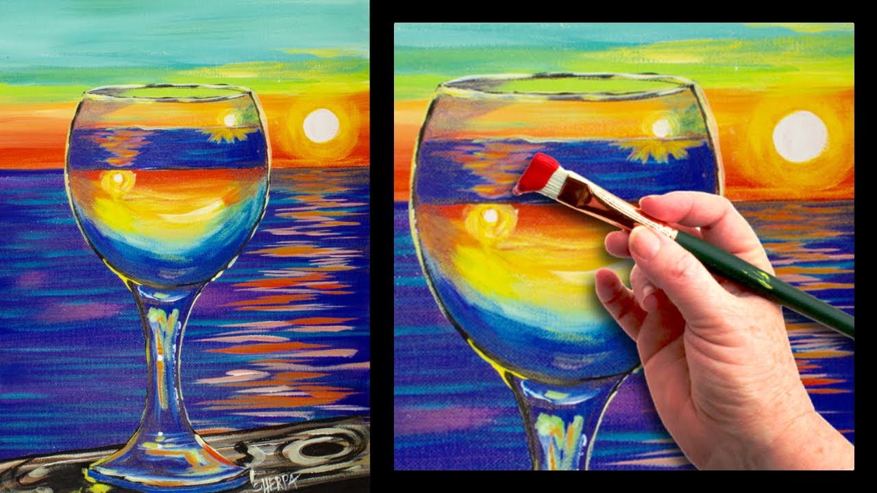 Wine Glass Painting, Painting For Adults