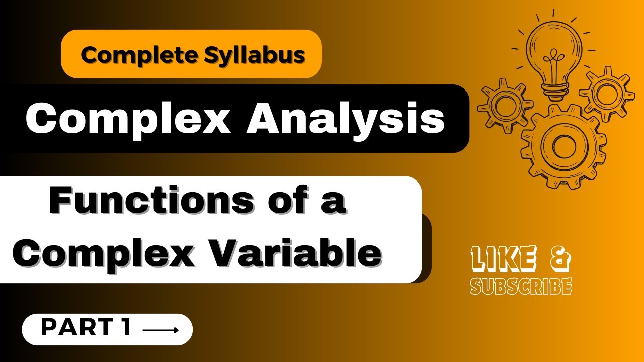 Complex Analysis || Part 1|| #valuefortimekamalkumar #complexanalysis # ...