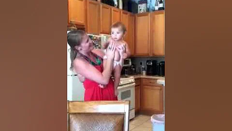Auntie Angie dances with Brookey