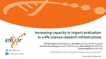 Increasing capacity in impact evaluation in a life science research infrastructure
