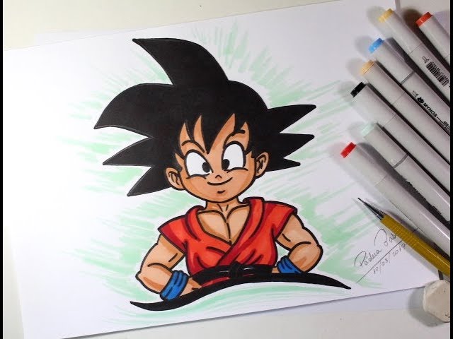 Aprendendo A Desenhar: Como desenhar o Goku, Criança da saga DBZ