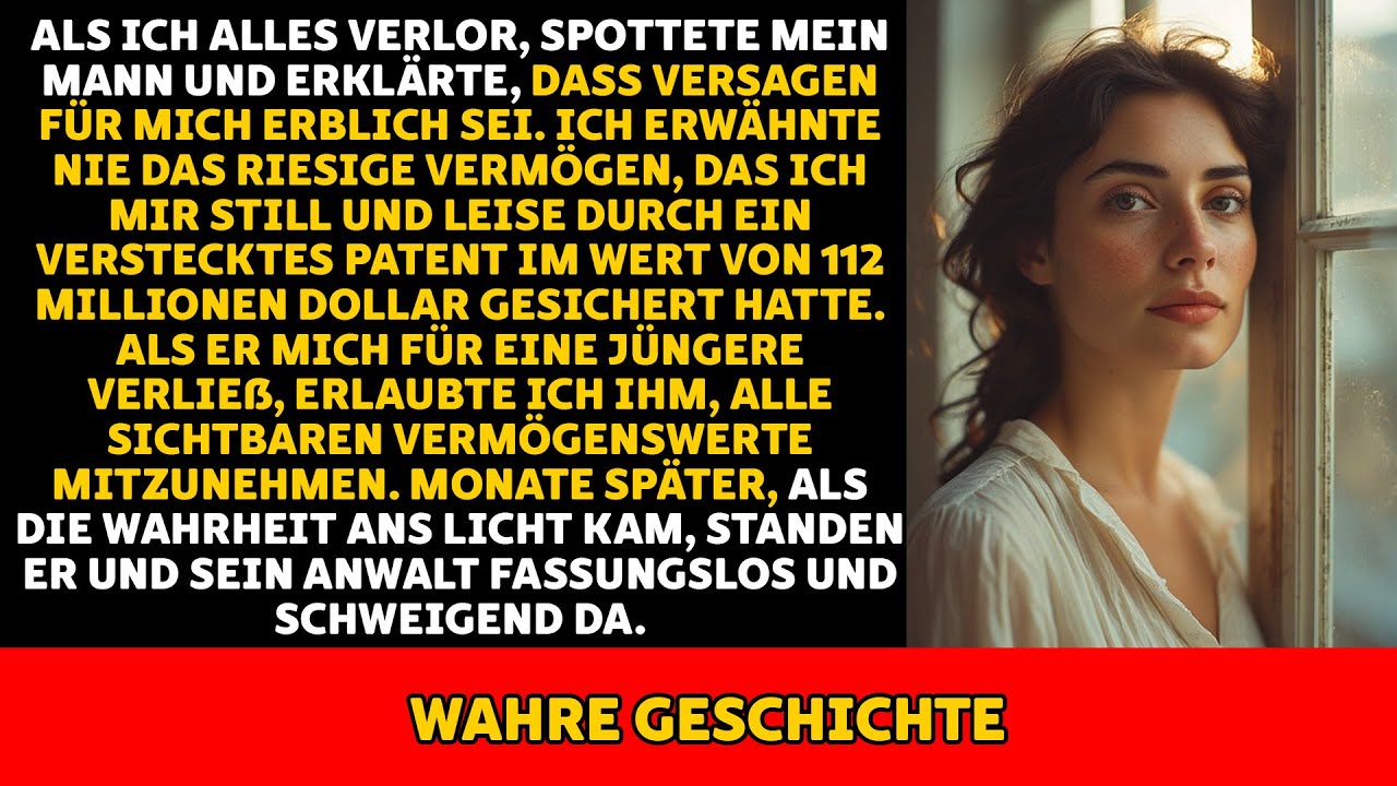 An dem Tag, als mein Mann grinste und sagte, das Scheitern liege mir im Blut, unterschrieb ich meinen größten Triumph – im Geheimen. Er verließ mich für eine Jüngere, überließ mir nur einen alten...