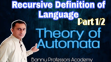 Recursive Definition of Language||Theory of Automata Part1/2
