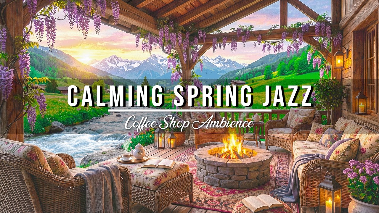 Spring Coffee Shop Jazz Music ☕ Relaxing Bossa Nova Ambience for Study, Work & Relaxation