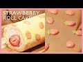 いちごロールケーキの作り方/いちご柄/Strawberry Rollcake Recipe/TAROROOM