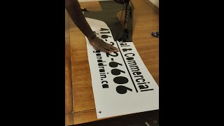 Vinyl Sign Weeding for a Vehicle Signage - UiA Graphics