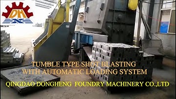 Q32 Tumble shot blasting machine with automatic loading system 03
