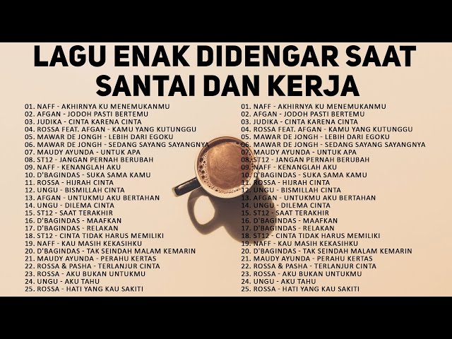 Lagu Enak Didengar Saat Santai & Kerja Full Lirik class=