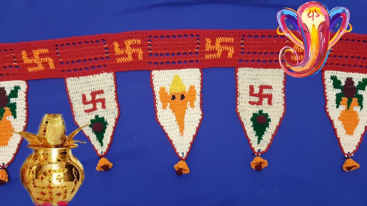 सोपे गणपती तोरण कसे विणायचे / तोरण प्रकार # 46