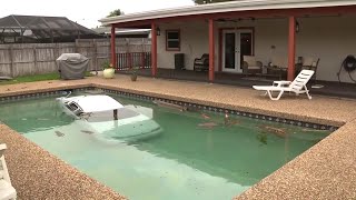 Car drove into homeowners pool in Pompano Beach