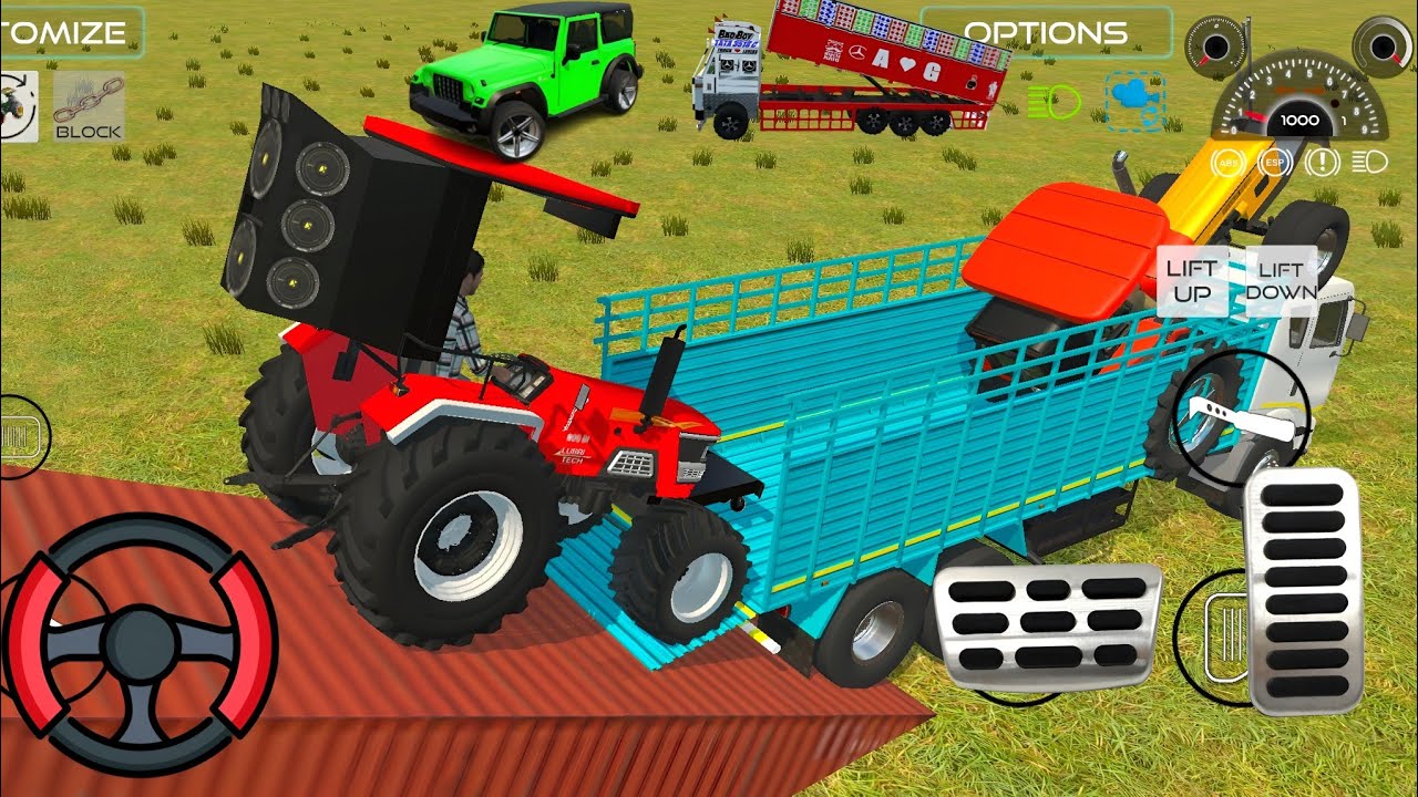 Drive JCB and Unloading Stone From Dumper  🎮🇮🇳 in Game 🎲🎮​ #tractor​ #dumper​#truck​#gamingvideos#
