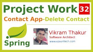 32 - Spring MVC - Project Work | Delete Contact (Contact App) - By eZeon screenshot 4