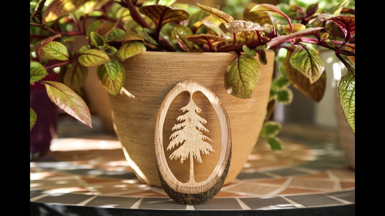 Tree Branch Christmas Ornament - Woodworking - YouTube