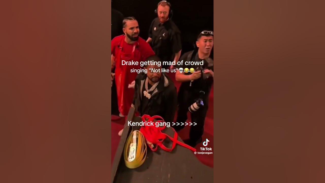 DRAKE GETS UPSET WHEN CROWD SINGS “NOT LIKE US” as HE WALKS BY #drake #kendricklamar