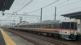 「373系重連普通」373系F13編成＋F3編成 JR東海 東海道本線 高塚駅 到着