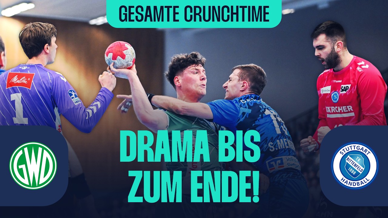 Umkämpft bis zur letzten Sekunde | Gesamte Crunchtime ‪GWD Minden 🆚‪@TVB Stuttgart