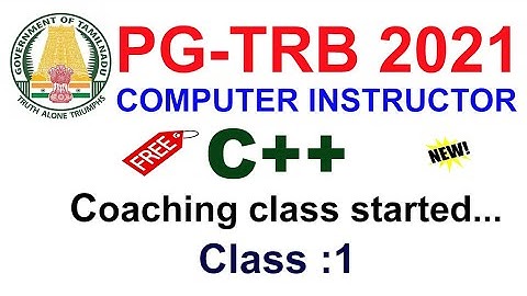 TRB  Computer Instructor C++ Coaching class 1| C++ Notes  | VIBRANT ONLINE ACADEMY