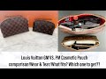 Louis Vuitton GM VS. PM Cosmetic Pouch/ Wear & Tear/What Fits?/ Worth it?