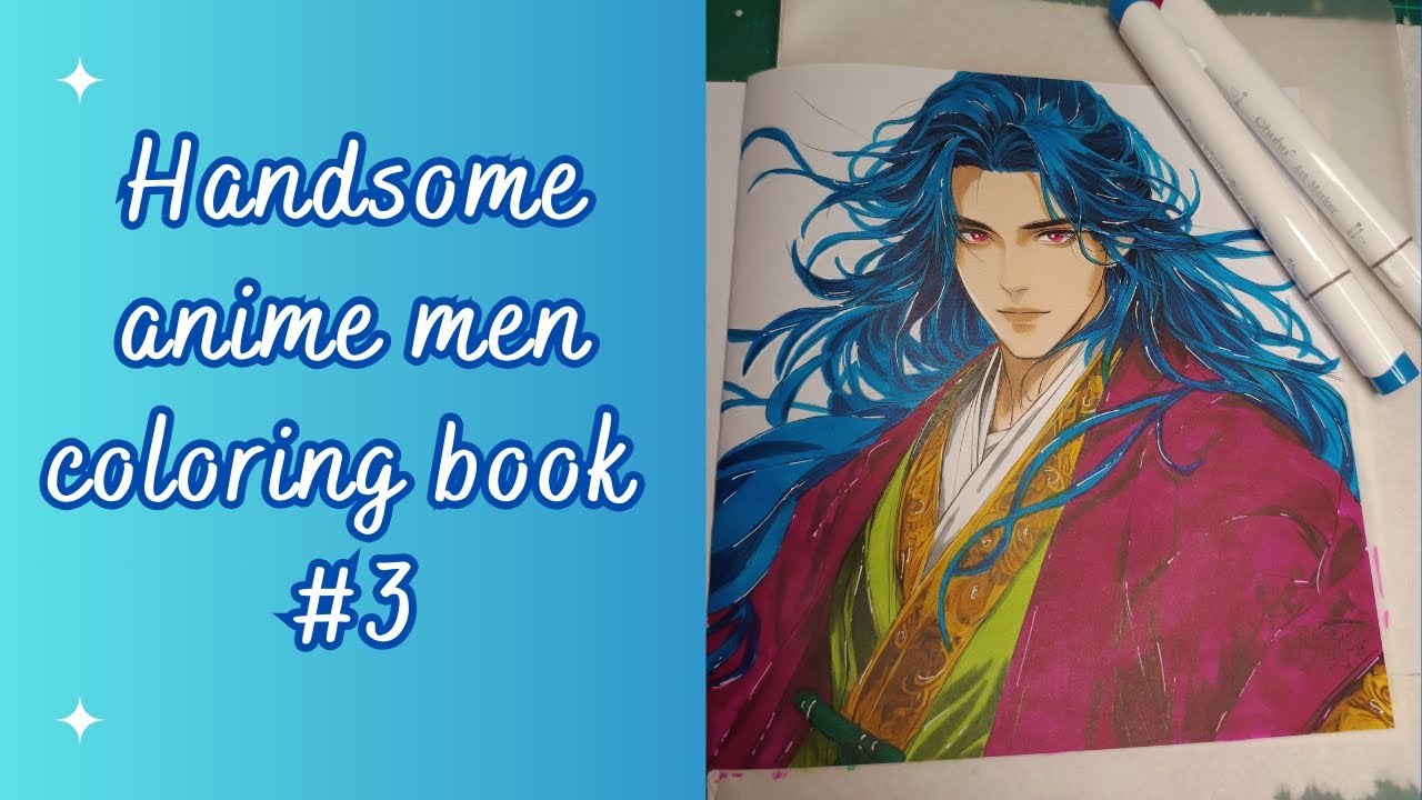 Handsome Anime Men Coloring Book #3 [no commentary]