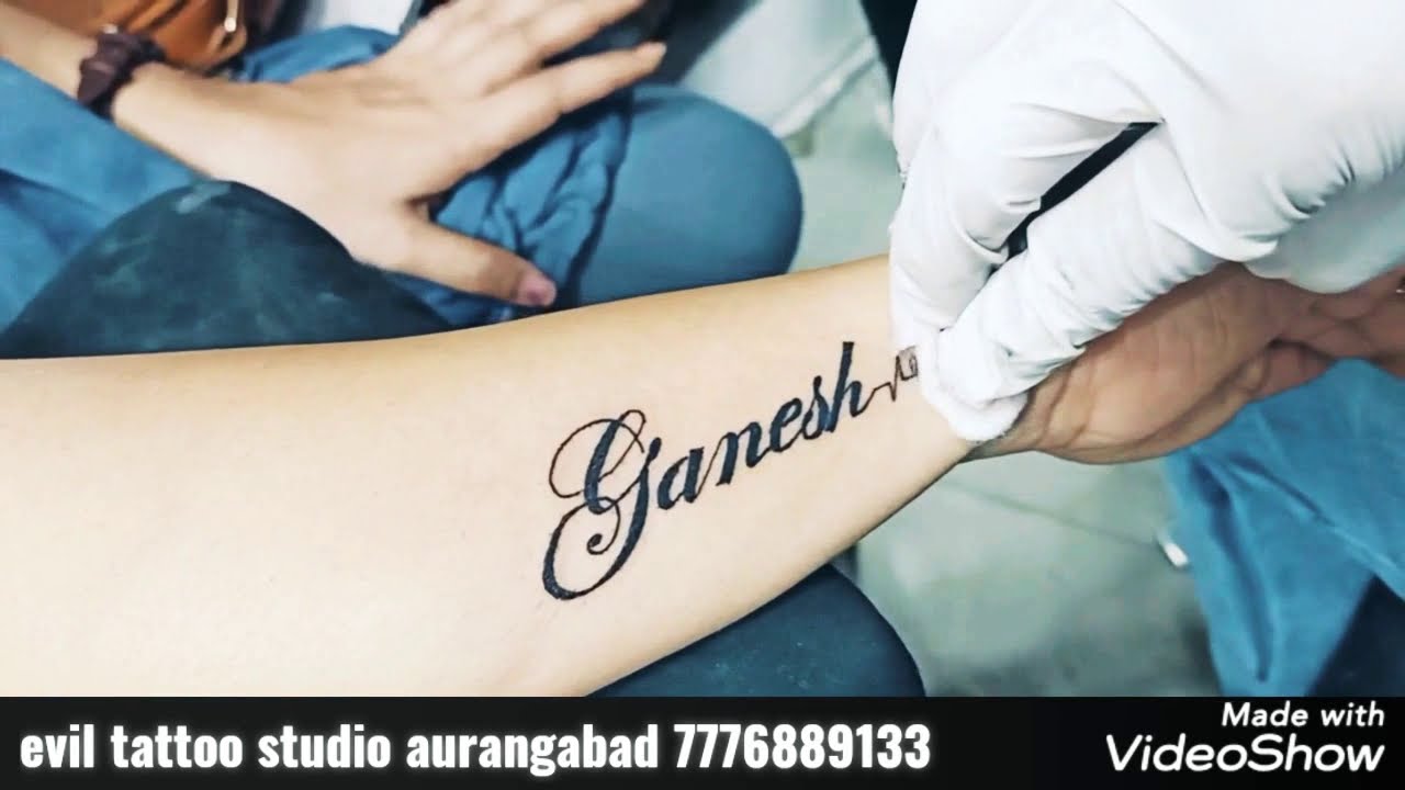 name tattoo evil tattoo studio aurangabad 7776889133 - YouTube