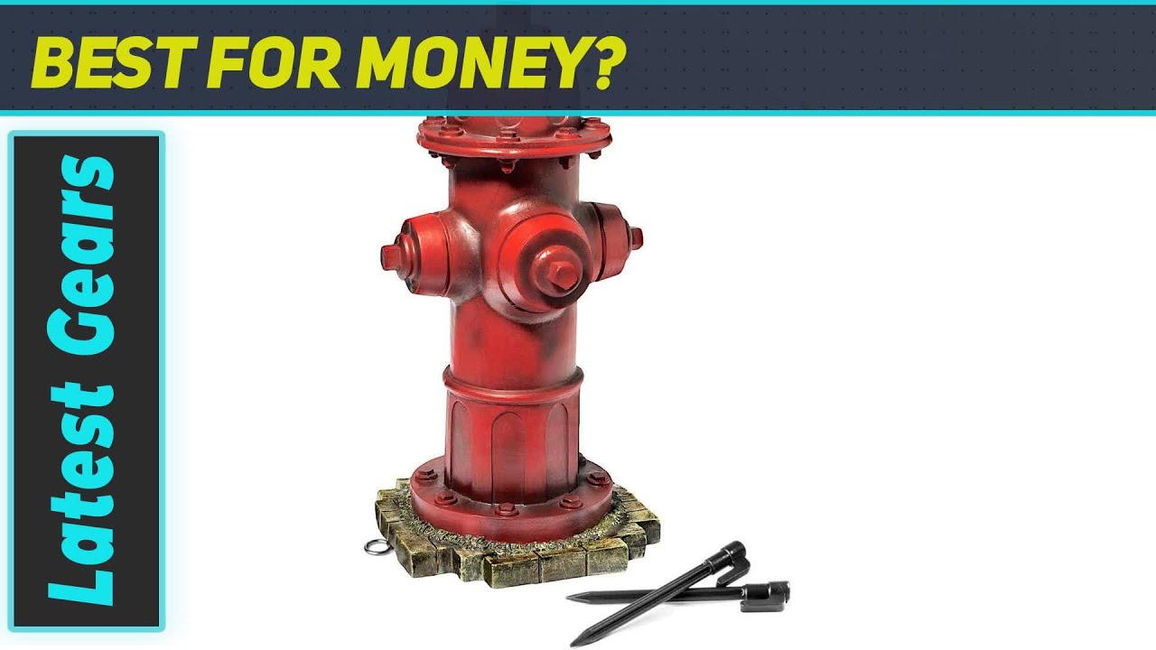 Dog Fire Hydrant Garden Statue with 2 Stakes - Enhance Your Yard with This Unique Decor!