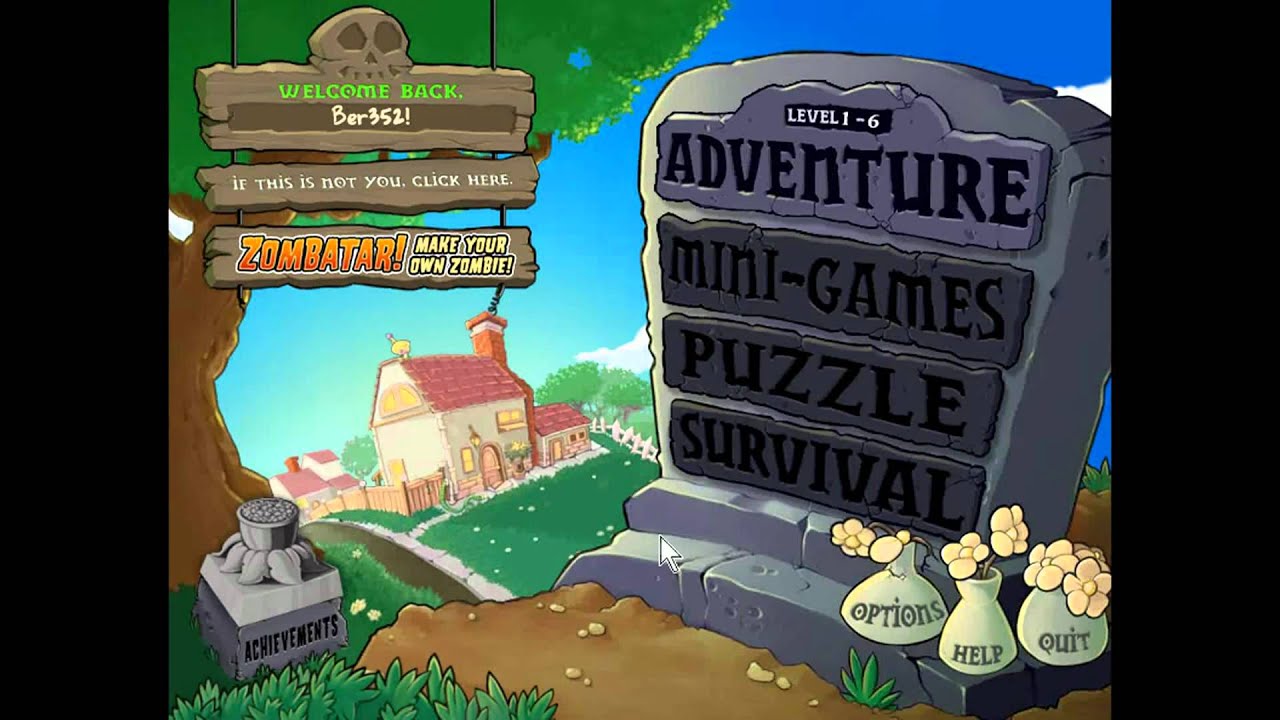 Plants vs Zombies achievements full version help! YouTube