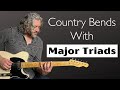 Country bends with major triads guitarlesson countryguitar