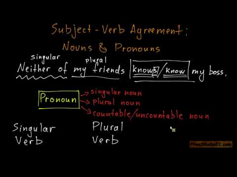 Subject-Verb Agreement | существительное + местоимение