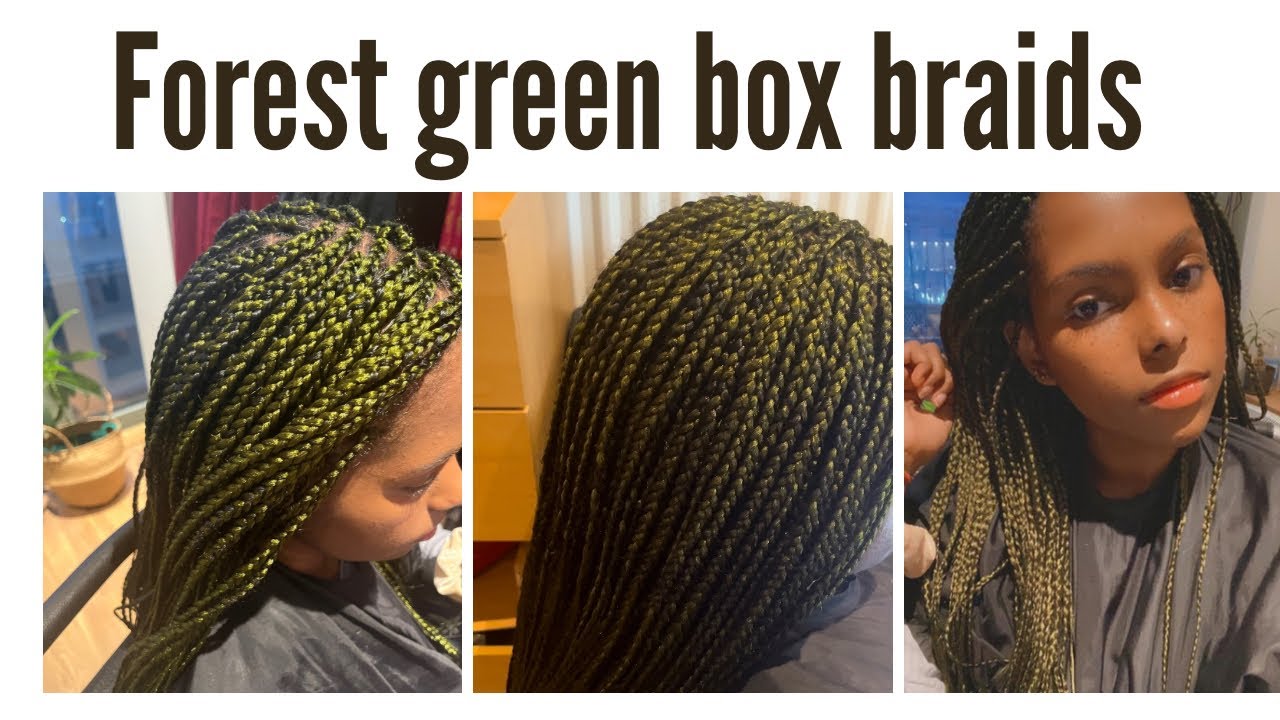Forest Green Box Braids