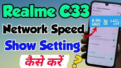 Realme C33 me Net Speed kaise show kare | how to show Net speed setting in Realme c33