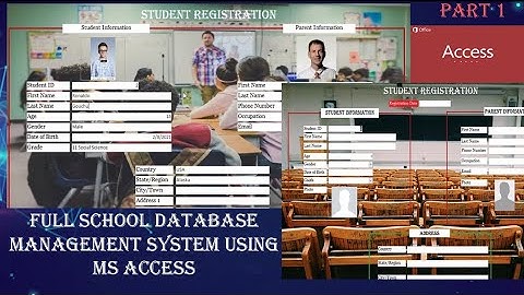 How To Create Student Registration Form Student Database Management System Part 1