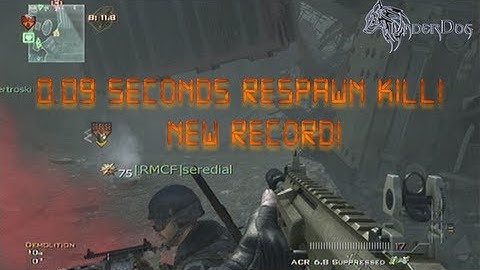 Fastest Ever MW3 Respawn and Death - 0.09 Seconds!! (Care Package)