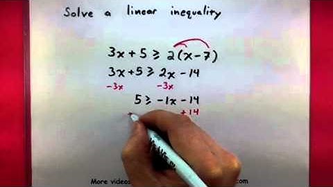 Algebra - Solve a linear inequality