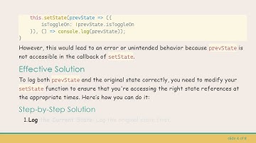 How to Log Both prevState and Original State in React