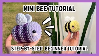 Crochet Mini Bee Tutorial 🐝✨ Perfect for Beginners, Step by Step, FREE Amigurumi Pattern