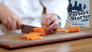 How to cut carrot Macédoine, by Michelin star chef Russell Brown