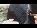 Plucking white hair