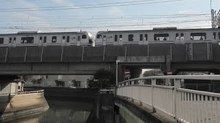 【総武本線】真間川の上を軽快に通過するE217系、E231系500番台、E231系0番台