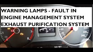 Warning Lamps Indicating Fault In Engine Management & Exhaust Purification Systems