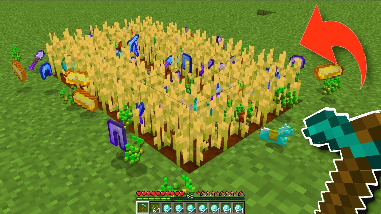 Minecraft But, FARMING drops OP ITEMS