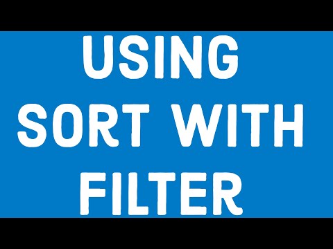 Using Sort With Filter