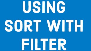 Using Sort With Filter