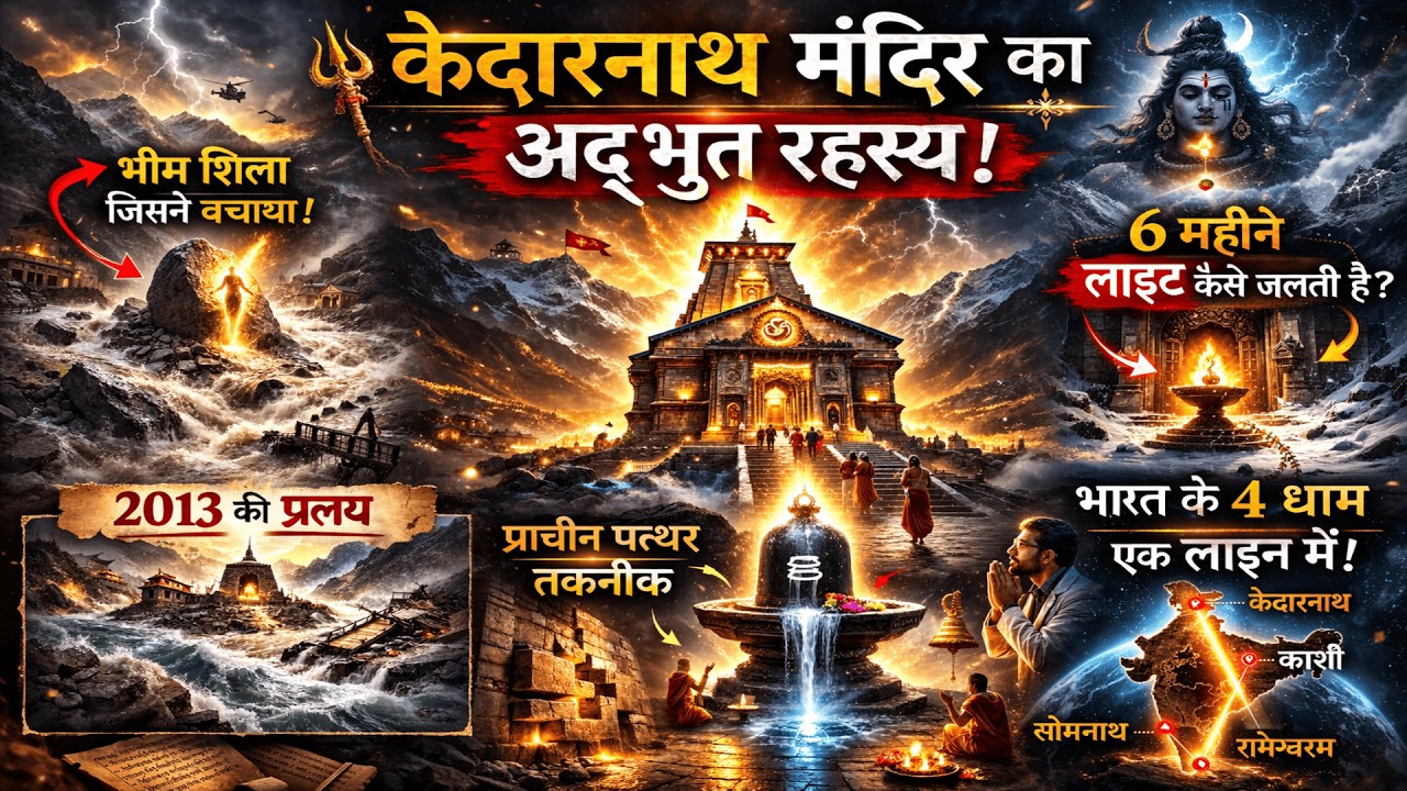 केदारनाथ मंदिर का रहस्य | 2013 की बाढ़ में कैसे बचा शिवधाम?
