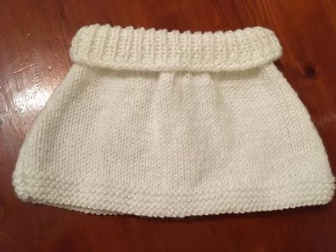 Tuto tricot jupe jupette bébé 0/3 mois - YouTube