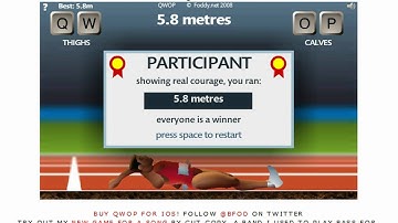 Trying to play QWOP