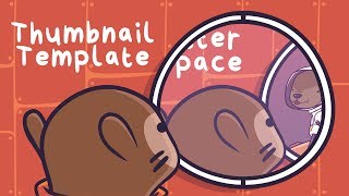 I Made A Cute Otter YouTube Thumbnail Template - Art Timelapse